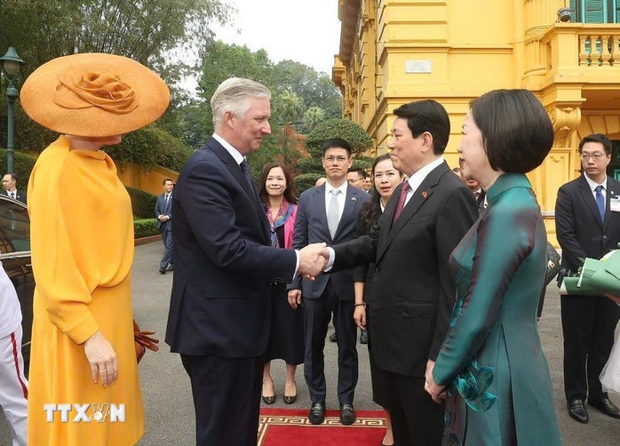 Chủ tịch nước Lương Cường chủ trì lễ đón Nhà Vua Vương quốc Bỉ- Ảnh 3. Chủ tịch nước Lương Cường chủ trì lễ đón Nhà Vua Vương quốc Bỉ- Ảnh 3.