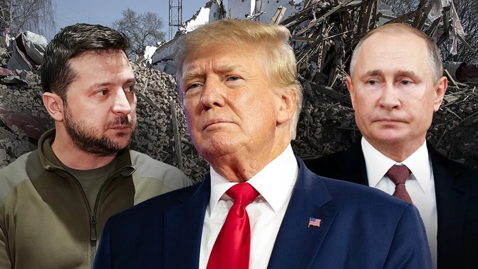 Tổng thống Ukraine Volodymyr Zelensky, Tổng thống Mỹ Donald Trump và Tổng thống Nga Vladimir Putin. Ảnh: Fox News