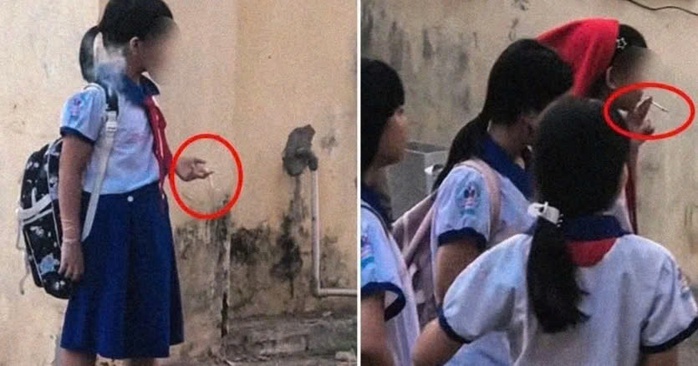 Nhóm nữ sinh tiểu học hút thuốc sẽ bị xử lý ra sao?- Ảnh 1. Nhóm nữ sinh tiểu học hút thuốc sẽ bị xử lý ra sao?- Ảnh 1.