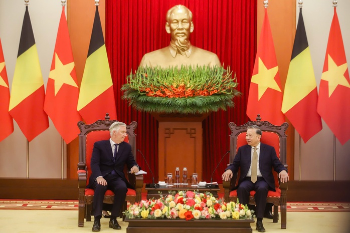 Tổng Bí thư Tô Lâm tiếp Nhà Vua Bỉ- Ảnh 3. Tổng Bí thư Tô Lâm tiếp Nhà Vua Bỉ- Ảnh 3.