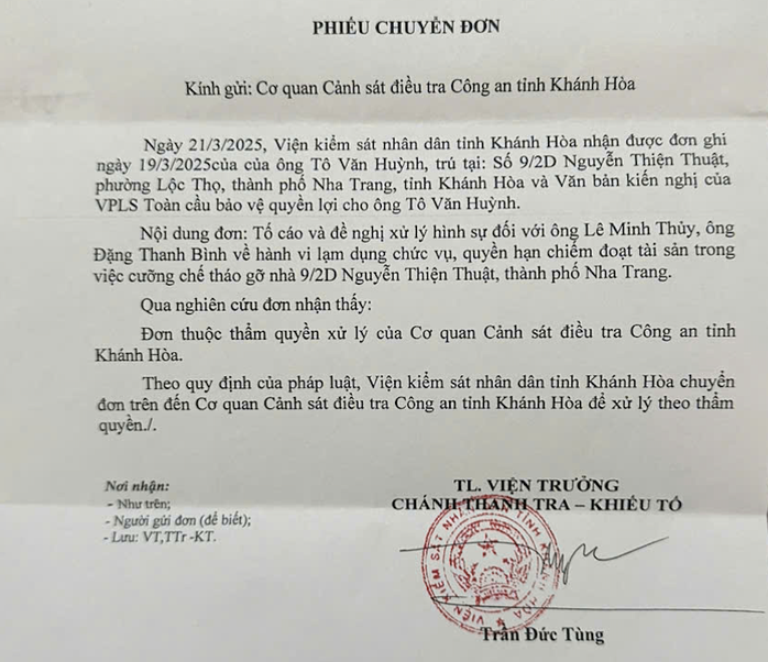 TP Nha Trang phản hồi về việc chậm xử lý đơn tố cáo tự ý bán tài sản khi cưỡng chế- Ảnh 2. TP Nha Trang phản hồi về việc chậm xử lý đơn tố cáo tự ý bán tài sản khi cưỡng chế- Ảnh 2.