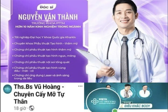 Hút mỡ trái phép, tự quảng cáo là bác sĩ học hàm, học vị “khủng"- Ảnh 3. Hút mỡ trái phép, tự quảng cáo là bác sĩ học hàm, học vị “khủng"- Ảnh 3.