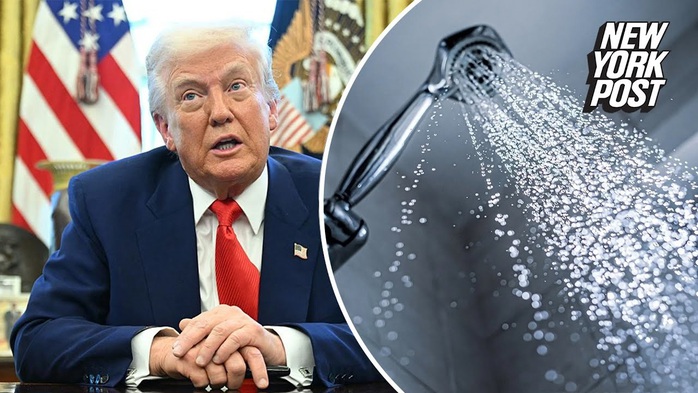 Nhiều năm qua, Tổng thống Mỹ Donald Trump phàn nàn về vòi hoa sen, bồn rửa và bồn cầu có áp suất nước yếu. Ảnh: New York Post Nhiều năm qua, Tổng thống Mỹ Donald Trump phàn nàn về vòi hoa sen, bồn rửa và bồn cầu có áp suất nước yếu. Ảnh: New York Post
