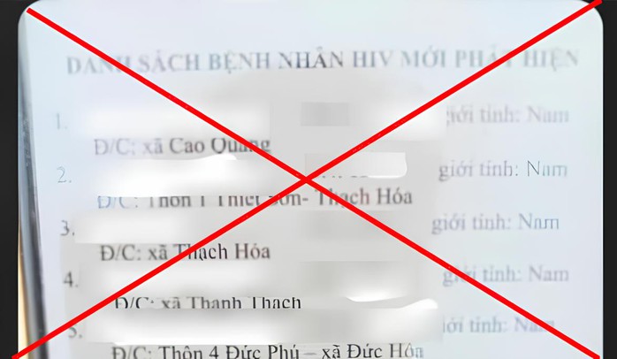 Xôn xao "danh sách người nhiễm HIV" ở Quảng Bình - Ảnh 1.