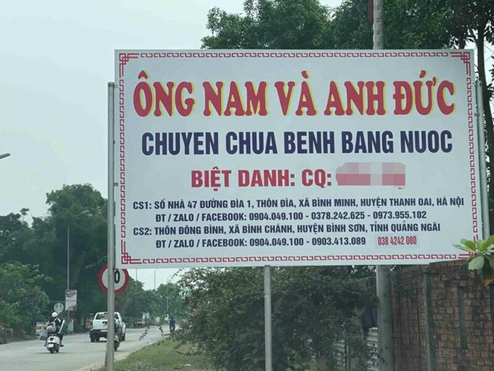 Từ Hà Nội vào Quảng Ngãi quảng cáo chữa bệnh bằng nước- Ảnh 1. Từ Hà Nội vào Quảng Ngãi quảng cáo chữa bệnh bằng nước- Ảnh 1.