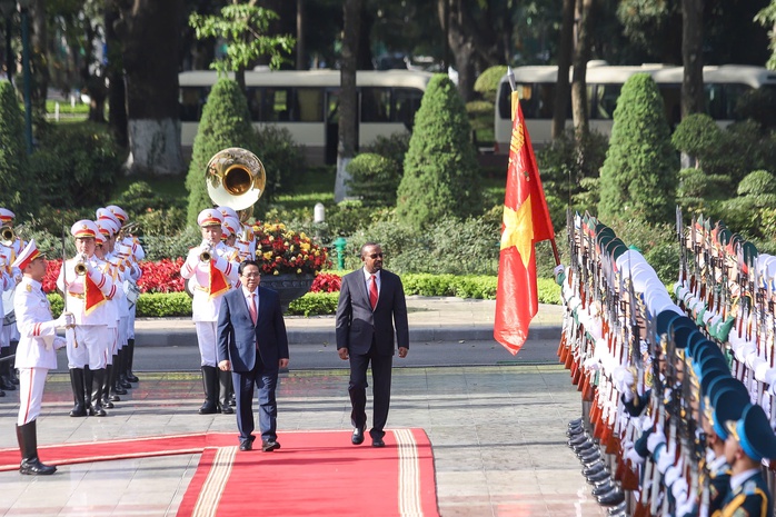 Thủ tướng Phạm Minh Chính chủ trì Lễ đón Thủ tướng Ethiopia- Ảnh 9. Thủ tướng Phạm Minh Chính chủ trì Lễ đón Thủ tướng Ethiopia- Ảnh 9.