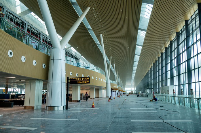Nhà ga T3 đón chuyến bay thương mại đầu tiên vào hôm nay (17-4)Ảnh: LAM GIANG Nhà ga T3 đón chuyến bay thương mại đầu tiên vào hôm nay (17-4)Ảnh: LAM GIANG