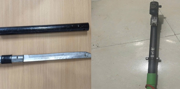 10 thanh niên mang dao kiếm, súng đuổi đánh nhau náo loạn đường phố- Ảnh 2. 10 thanh niên mang dao kiếm, súng đuổi đánh nhau náo loạn đường phố- Ảnh 2.