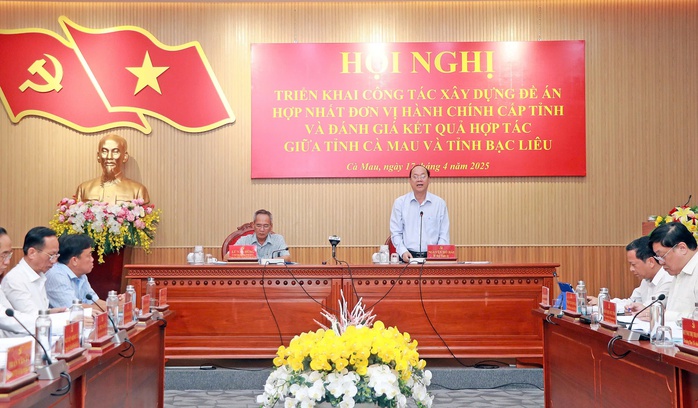Cà Mau và Bạc Liêu họp bàn về việc hợp nhất đơn vị hành chính cấp tỉnh- Ảnh 1. Cà Mau và Bạc Liêu họp bàn về việc hợp nhất đơn vị hành chính cấp tỉnh- Ảnh 1.