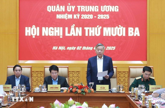 Tổng Bí thư Tô Lâm chủ trì Hội nghị Quân ủy Trung ương- Ảnh 1. Tổng Bí thư Tô Lâm chủ trì Hội nghị Quân ủy Trung ương- Ảnh 1.