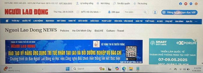Báo Người Lao Động ra mắt bản tin tiếng nước ngoài - Ảnh 1.