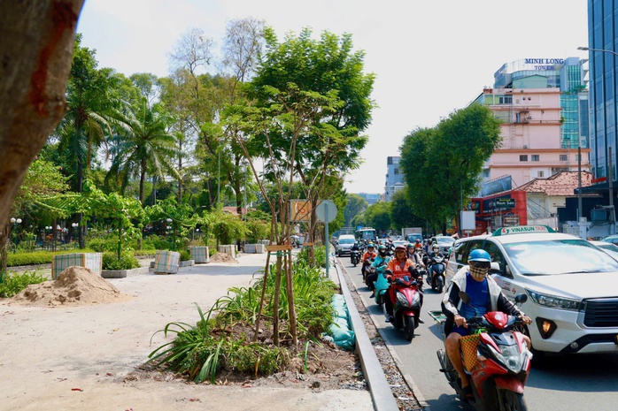 Bóng mát rút lui, TP HCM ngột ngạt giữa nắng hè đầu mùa- Ảnh 3. Bóng mát rút lui, TP HCM ngột ngạt giữa nắng hè đầu mùa- Ảnh 3.