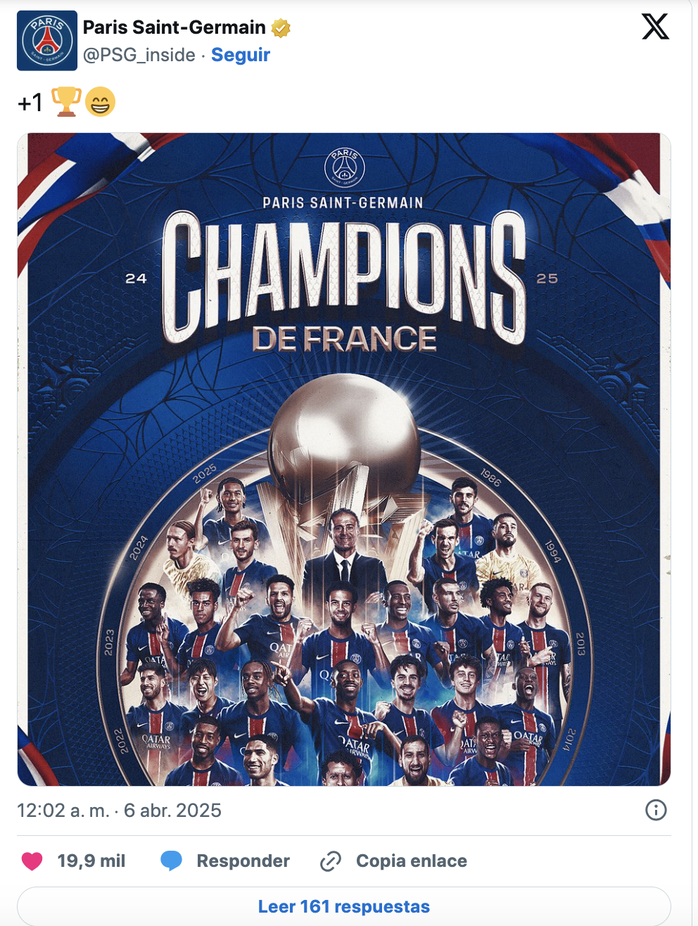 Vô địch sớm 6 vòng, PSG đăng quang lần thứ 13 tại Ligue 1- Ảnh 5. Vô địch sớm 6 vòng, PSG đăng quang lần thứ 13 tại Ligue 1- Ảnh 5.