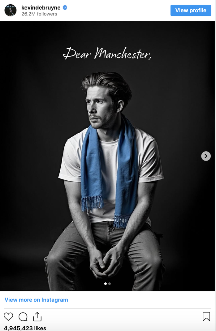 Kevin de Bruyne tuyên bố chia tay Man City, Pep Guardiola tri ân- Ảnh 5. Kevin de Bruyne tuyên bố chia tay Man City, Pep Guardiola tri ân- Ảnh 5.