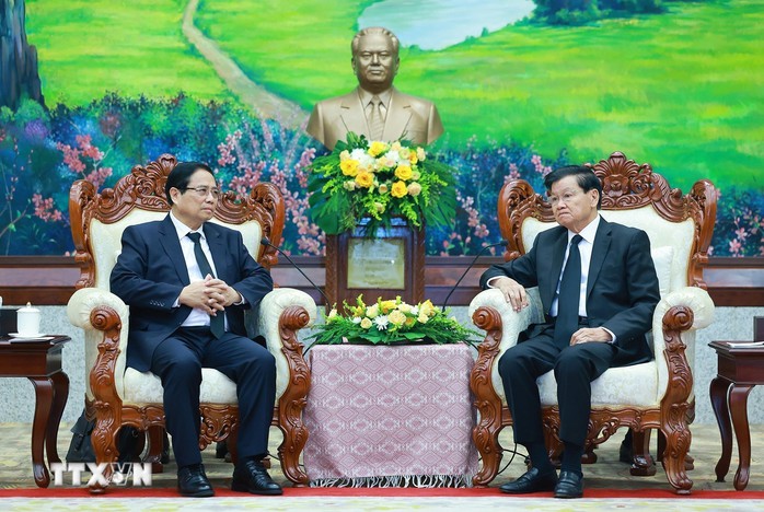 Thủ tướng Phạm Minh Chính dự Lễ truy điệu nguyên Chủ tịch Khamtay Siphandone- Ảnh 4. Thủ tướng Phạm Minh Chính dự Lễ truy điệu nguyên Chủ tịch Khamtay Siphandone- Ảnh 4.