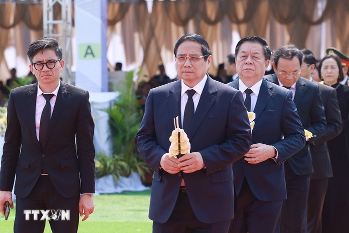 Thủ tướng Phạm Minh Chính dự Lễ truy điệu nguyên Chủ tịch Khamtay Siphandone- Ảnh 3. Thủ tướng Phạm Minh Chính dự Lễ truy điệu nguyên Chủ tịch Khamtay Siphandone- Ảnh 3.