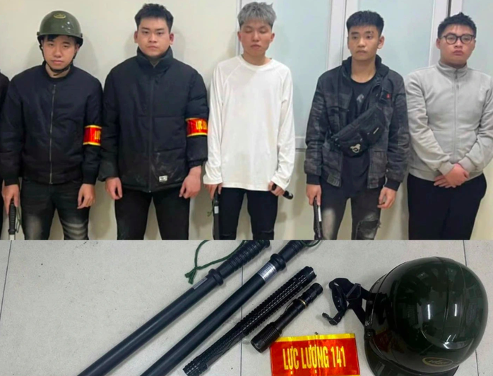 Nhóm thanh, thiếu niên dùng dùi cui điện giả danh 141 đi kiểm tra người vi phạm giao thông- Ảnh 1. Nhóm thanh, thiếu niên dùng dùi cui điện giả danh 141 đi kiểm tra người vi phạm giao thông- Ảnh 1.