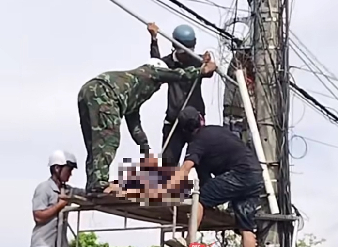 Điều tra nguyên nhân người đàn tử vong trên trụ điện - Ảnh 1.