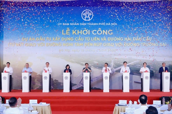 Hà Nội khởi công cầu Tứ Liên gần 20.000 tỉ đồng - Ảnh 3.