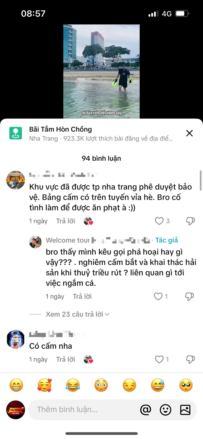 BQL Vịnh Nha Trang nói gì về clip lặn ngắm cá ở Hòn Chồng gây tranh cãi?- Ảnh 1. BQL Vịnh Nha Trang nói gì về clip lặn ngắm cá ở Hòn Chồng gây tranh cãi?- Ảnh 1.