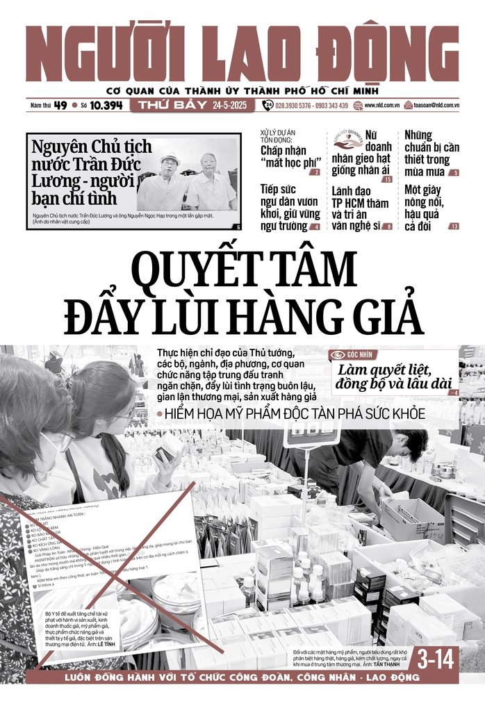 Báo in ngày 24-5: Hiểm họa mỹ phẩm độc tàn phá sức khỏe - Ảnh 1.