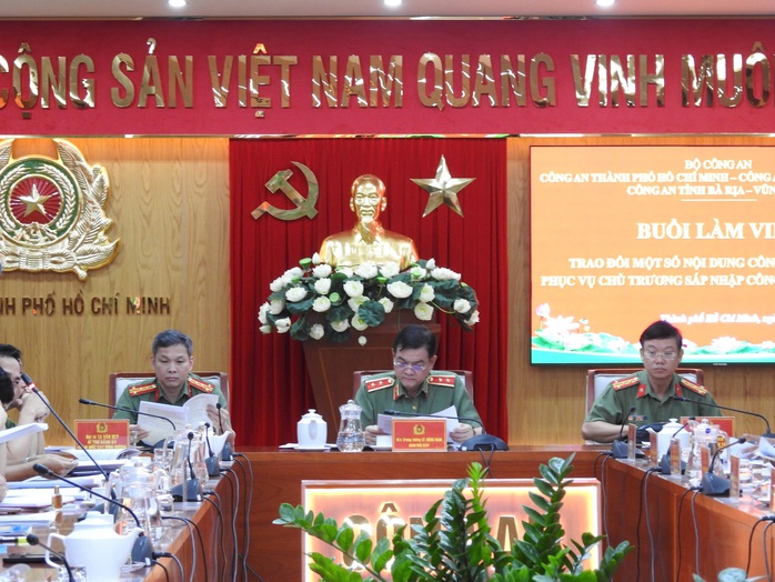 Công an TP HCM, Bình Dương, Bà Rịa - Vũng Tàu làm viêc về công tác sáp nhập   - Ảnh 2.
