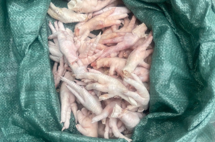Phát hiện kho lạnh ở vùng biên chứa gần 8 tấn chân gà không rõ nguồn gốc- Ảnh 1. Phát hiện kho lạnh ở vùng biên chứa gần 8 tấn chân gà không rõ nguồn gốc- Ảnh 1.