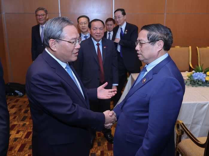 Thủ tướng Phạm Minh Chính hội đàm với Thủ tướng Trung Quốc Lý Cường- Ảnh 1. Thủ tướng Phạm Minh Chính hội đàm với Thủ tướng Trung Quốc Lý Cường - Ảnh 1.