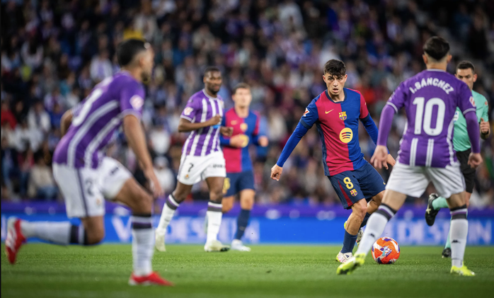 Ngược dòng chật vật hạ Valladolid, Barcelona chờ chung kết sớm ở El Clasico- Ảnh 2. Ngược dòng chật vật hạ Valladolid, Barcelona chờ chung kết sớm ở El Clasico- Ảnh 2.