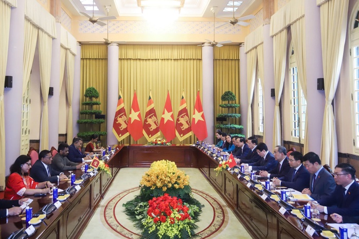 Chủ tịch nước Lương Cường chủ trì lễ đón chính thức Tổng thống Sri Lanka - Ảnh 11.