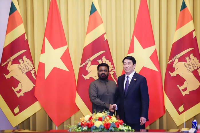 Chủ tịch nước Lương Cường chủ trì lễ đón chính thức Tổng thống Sri Lanka - Ảnh 10.