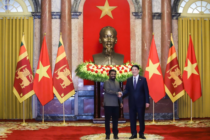 Chủ tịch nước Lương Cường chủ trì lễ đón chính thức Tổng thống Sri Lanka - Ảnh 8.
