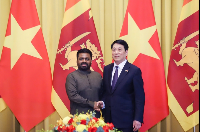 Chủ tịch nước Lương Cường chủ trì lễ đón chính thức Tổng thống Sri Lanka - Ảnh 1.