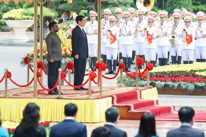 Chủ tịch nước Lương Cường chủ trì lễ đón chính thức Tổng thống Sri Lanka - Ảnh 6.