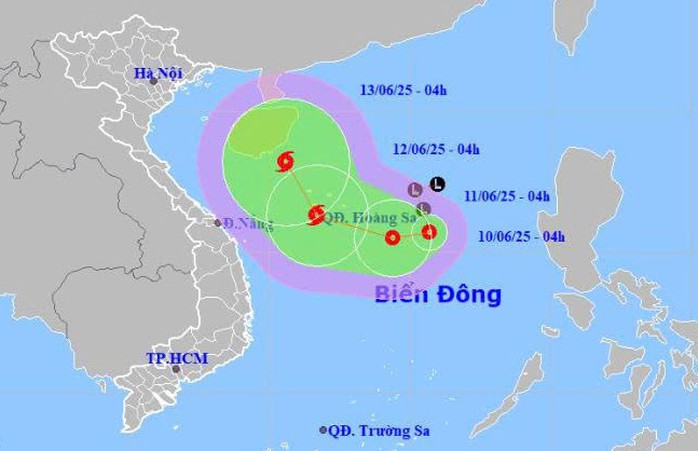 Hình thành áp thấp nhiệt đới trên Biển Đông - Ảnh 1.