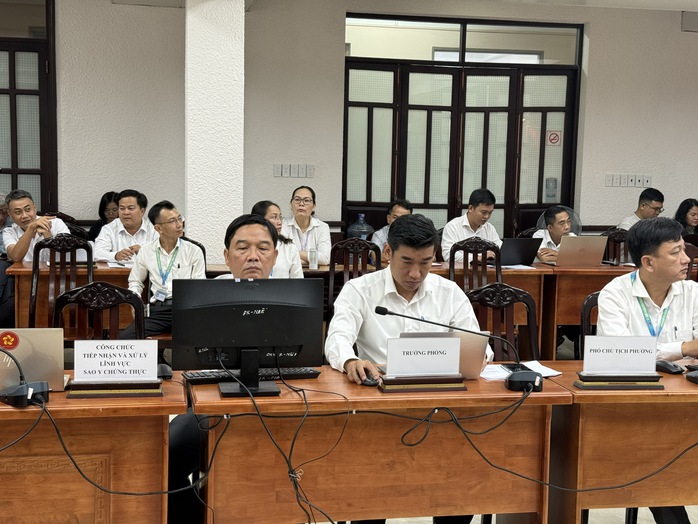 Cận cảnh buổi vận hành thử nghiệm hoạt động của phường mới sau sắp xếp tại TP HCM - Ảnh 3.