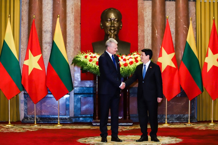 Chủ tịch nước Lương Cường chủ trì lễ đón Tổng thống Litva - Ảnh 13.