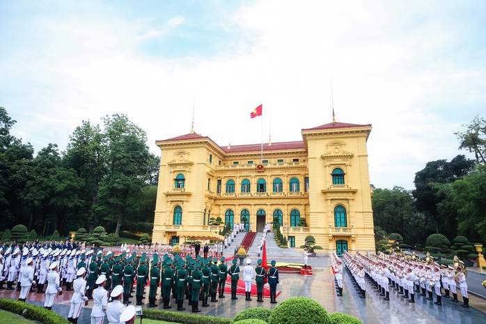 Chủ tịch nước Lương Cường chủ trì lễ đón Tổng thống Litva - Ảnh 4.