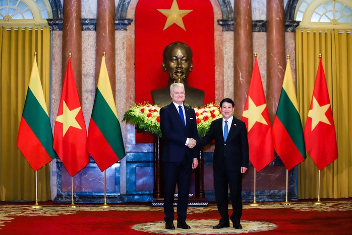 Chủ tịch nước Lương Cường chủ trì lễ đón Tổng thống Litva - Ảnh 12.