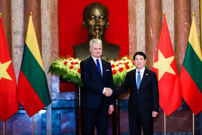 Chủ tịch nước Lương Cường chủ trì lễ đón Tổng thống Litva - Ảnh 16.