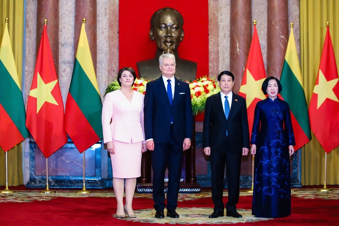 Chủ tịch nước Lương Cường chủ trì lễ đón Tổng thống Litva - Ảnh 18.