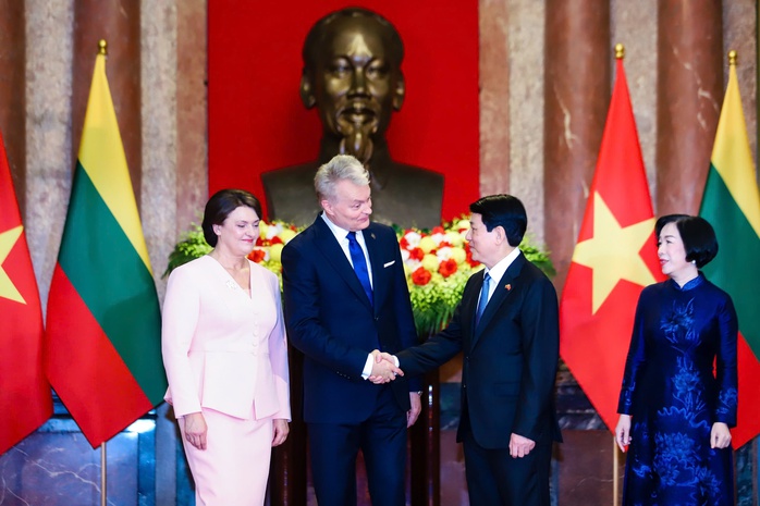 Chủ tịch nước Lương Cường chủ trì lễ đón Tổng thống Litva - Ảnh 17.