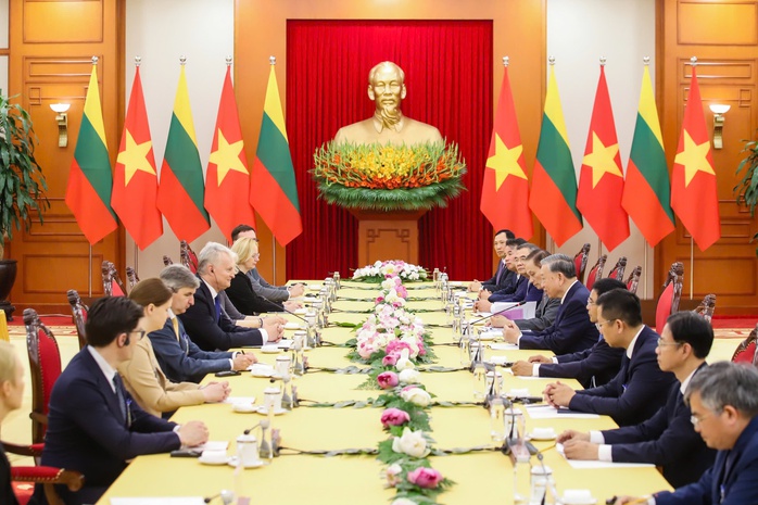 Tổng Bí thư Tô Lâm hội kiến Tổng thống Cộng hòa Litva - Ảnh 2.
