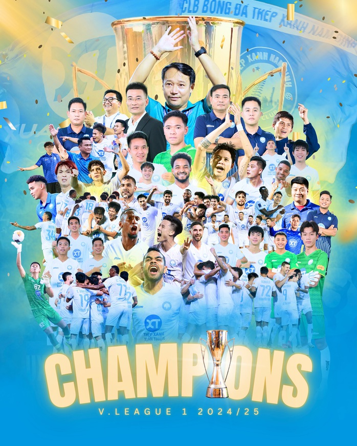 CLB Nam Định bảo vệ thành công "ngôi vương" V-League 2024-2025 - Ảnh 1.