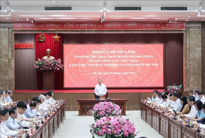 Tổng Bí thư Tô Lâm làm việc với Ban Thường vụ Thành ủy Hà Nội- Ảnh 1. Tổng Bí thư Tô Lâm làm việc với Ban Thường vụ Thành ủy Hà Nội- Ảnh 1.