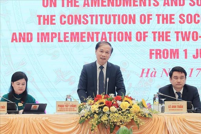 Họp báo quốc tế về sửa Hiến pháp và chính quyền địa phương 2 cấp- Ảnh 1. Họp báo quốc tế về sửa Hiến pháp và chính quyền địa phương 2 cấp- Ảnh 1.