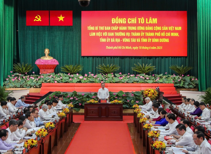 Tổng Bí thư Tô Lâm làm việc với 3 tỉnh: TP HCM, Bình Dương, Bà Rịa - Vũng Tàu - Ảnh 2.