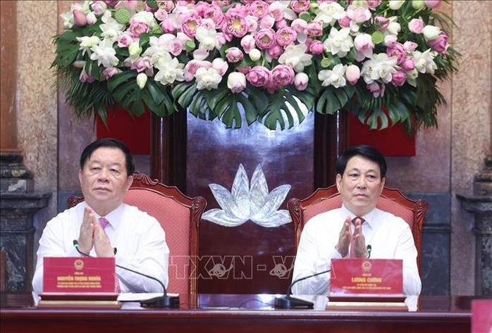 Chủ tịch nước Lương Cường gặp mặt tuyên dương người làm báo tiêu biểu toàn quốc- Ảnh 3. Chủ tịch nước Lương Cường gặp mặt tuyên dương người làm báo tiêu biểu toàn quốc- Ảnh 3.