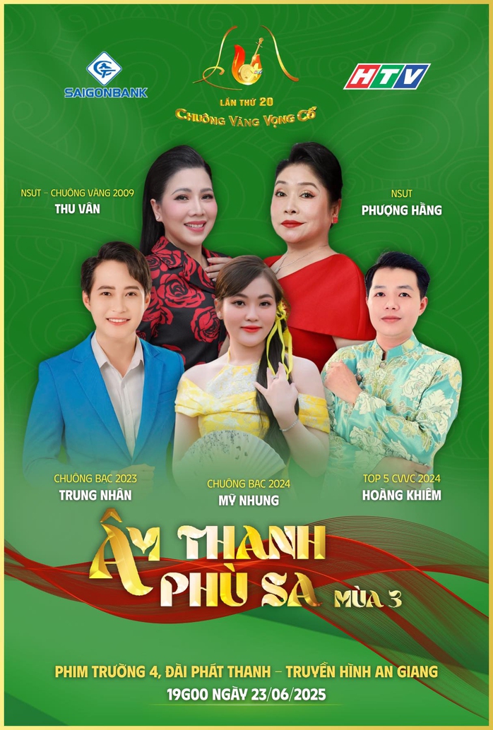 "Âm thanh phù sa mùa 3" đồng hành với "Chuông vàng vọng cổ"- Ảnh 1. "Âm thanh phù sa mùa 3" đồng hành với "Chuông vàng vọng cổ"- Ảnh 1.