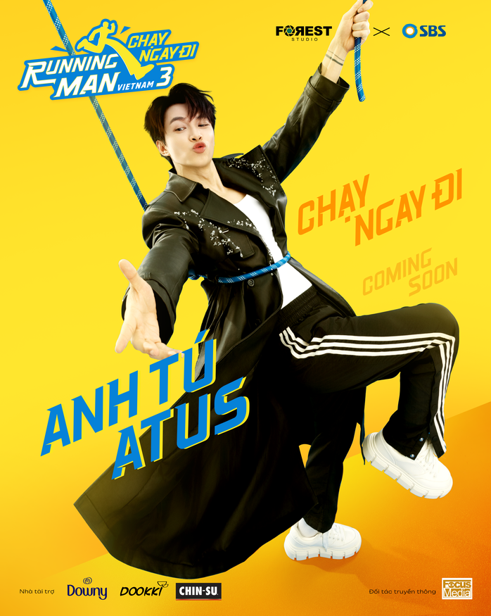 Khỏi đoán, Anh Tú Atus sẵn sàng chạy tại Running Man Vietnam mùa 3
- Ảnh 2. Khỏi đoán, Anh Tú Atus sẵn sàng chạy tại Running Man Vietnam mùa 3
- Ảnh 2.